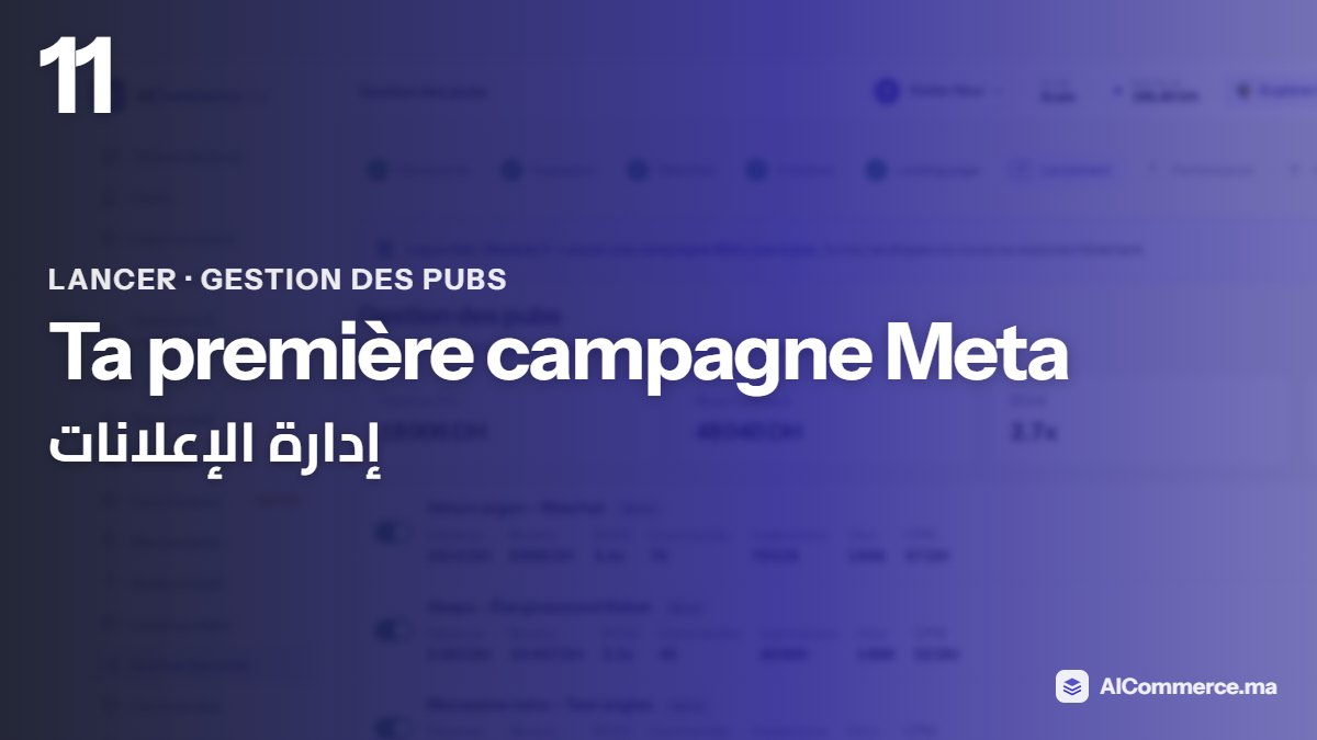 إدارة الإعلانات: حملتك الأولى على Meta